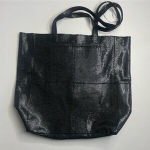 Latico  Lizard  Black Leather Tote Bag